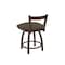 Holland Bar Stool Co 18" Low Back Swivel Vanity Stool, Bronze Finish, Canter Earth Seat 82118BZ006 - alternate 4